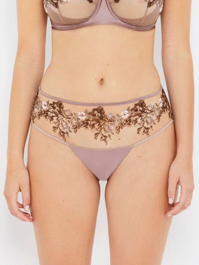 Baylee Cafe Brazilian Knickers - Front View