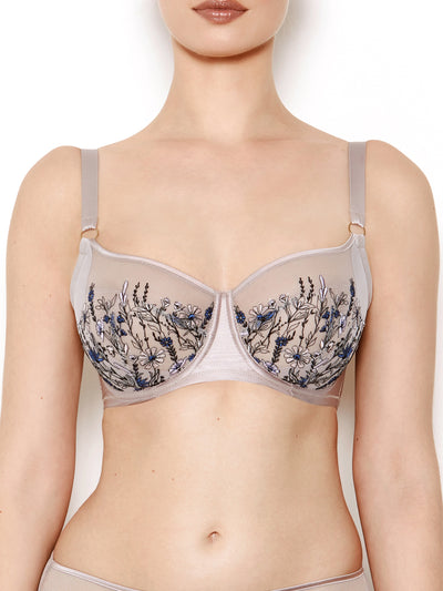 Zaria Lilac Ash Embroidered Full Cup Bra