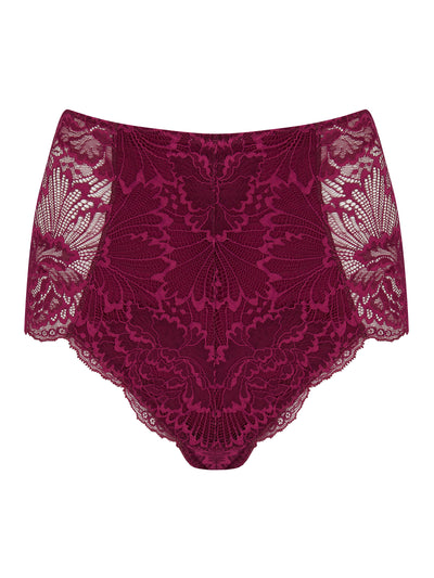 Sophia Red Lace High Waisted Knickers - Katherine Hamilton