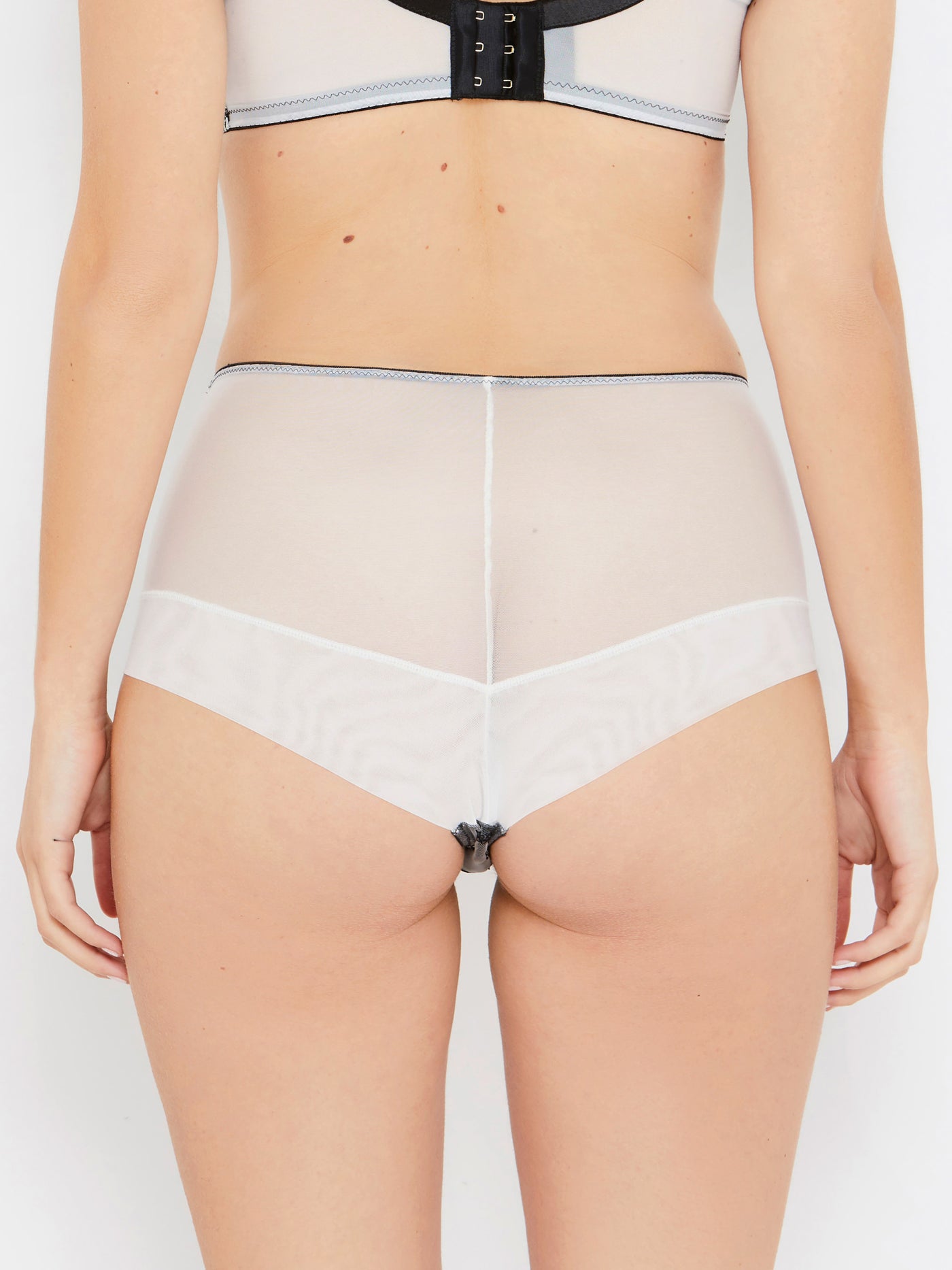 Cora black and white high waist knickers back view