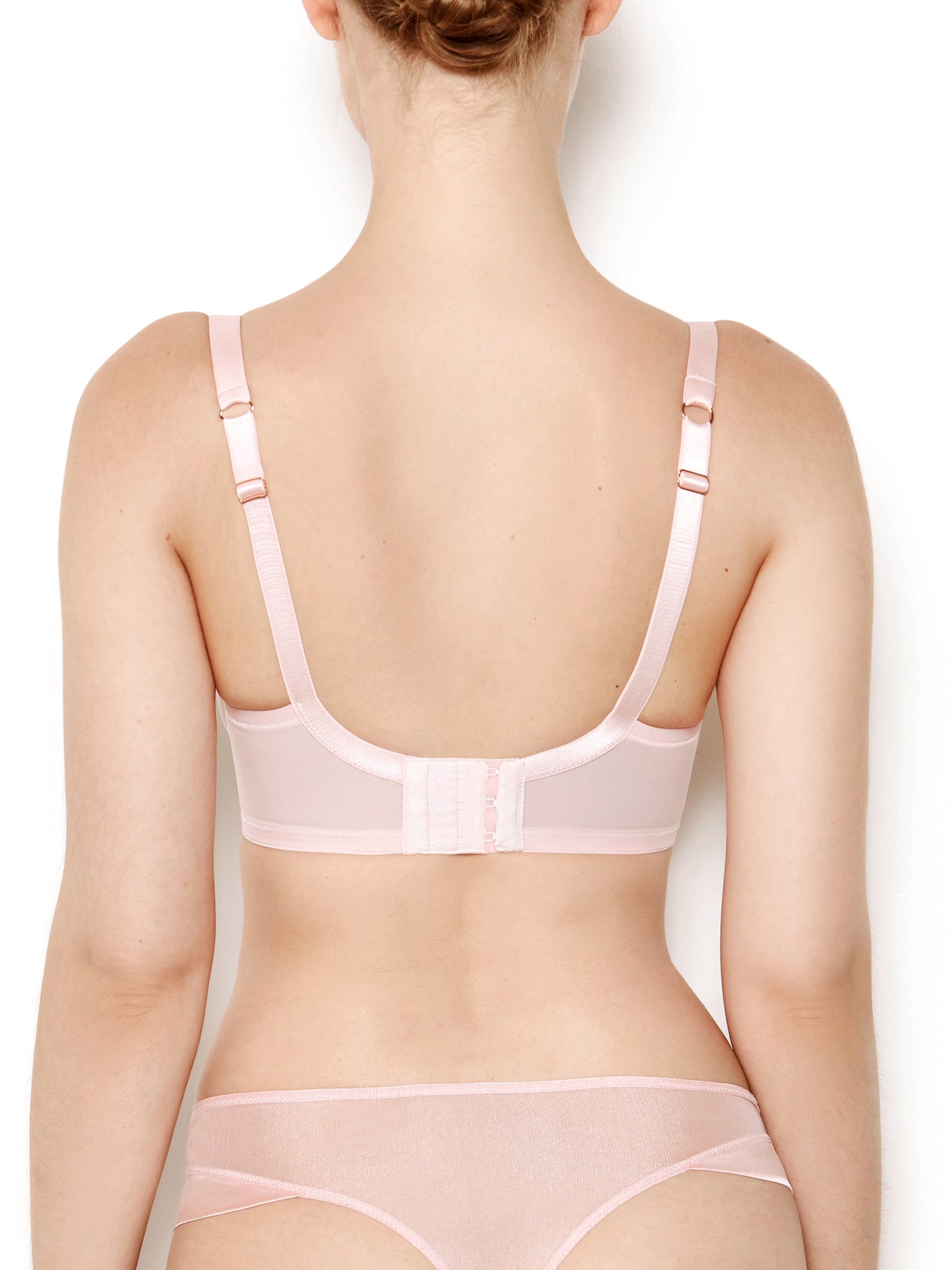 Nina rose pink mesh bra back view