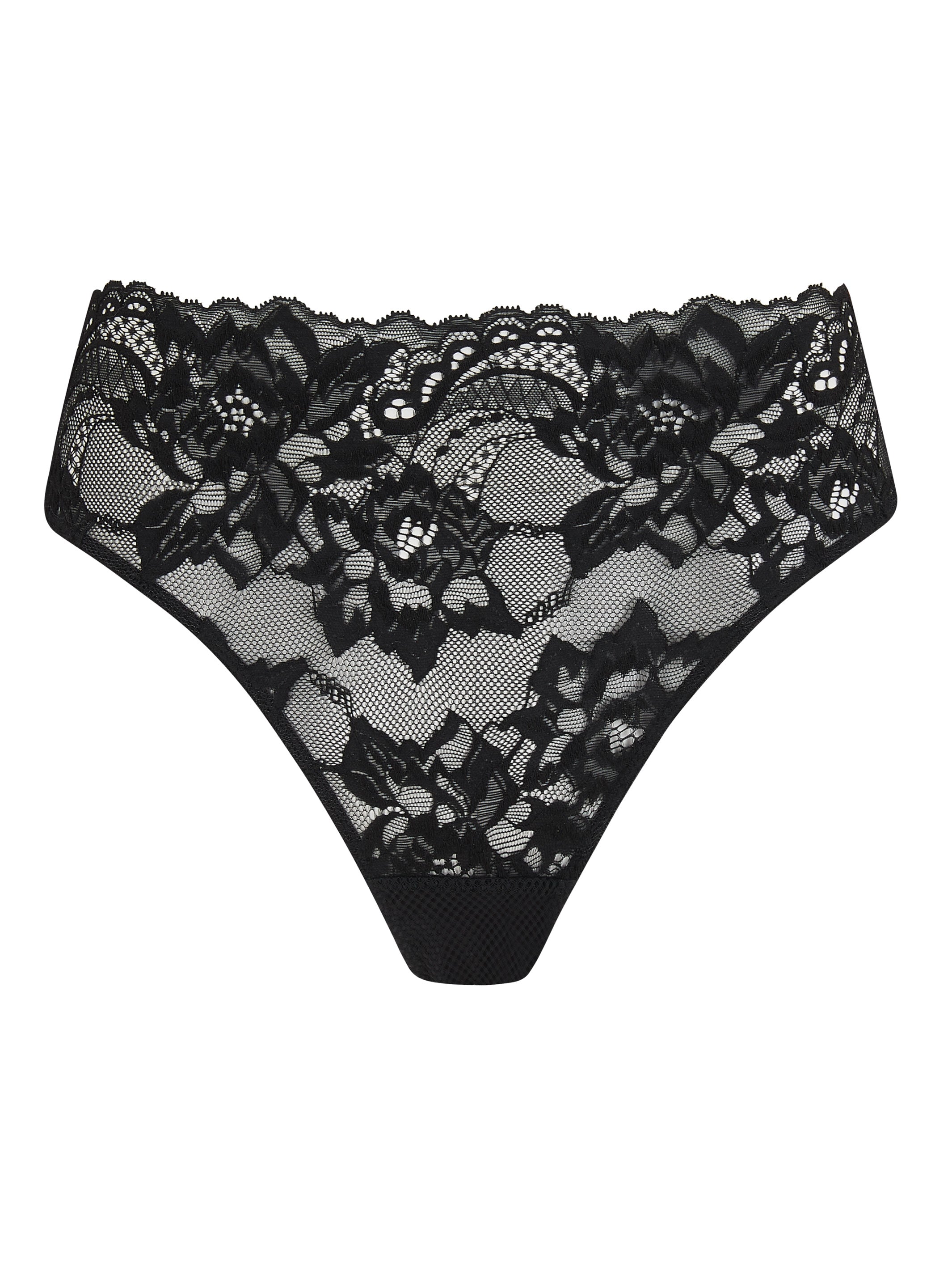 Stylish panty with lace insertion Stefania Black