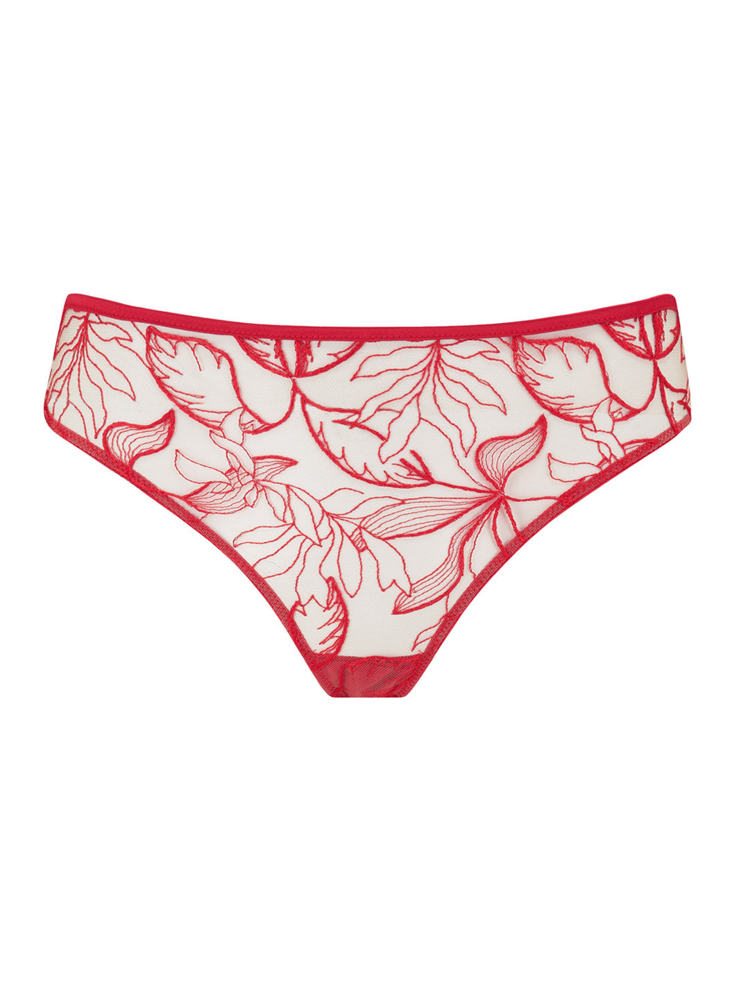 Vivian red embroidered knickers