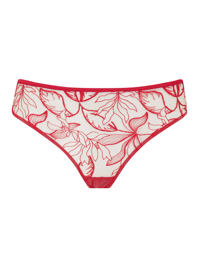 Evelyn Cyan Floral Embroidered High Waist Knickers - Katherine